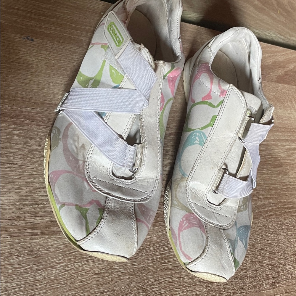 Coach White Sneakers with Pastel Accents
